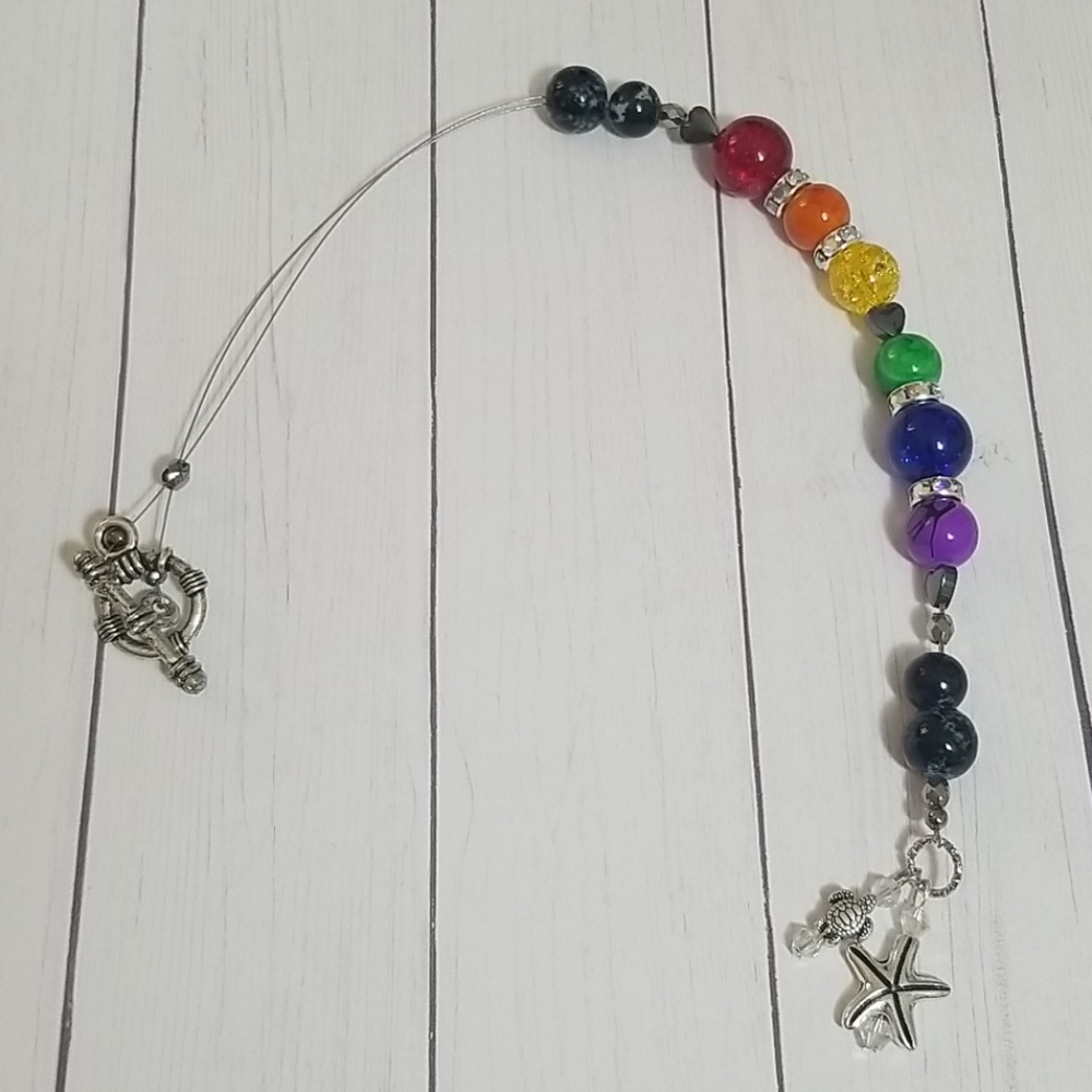 Car charm! Rainbow rearview mirror charm
